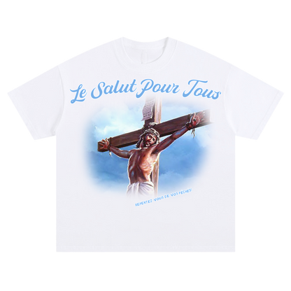 "LE SALUT POUR TOUS" TEE [WHITE] - DSC TOR