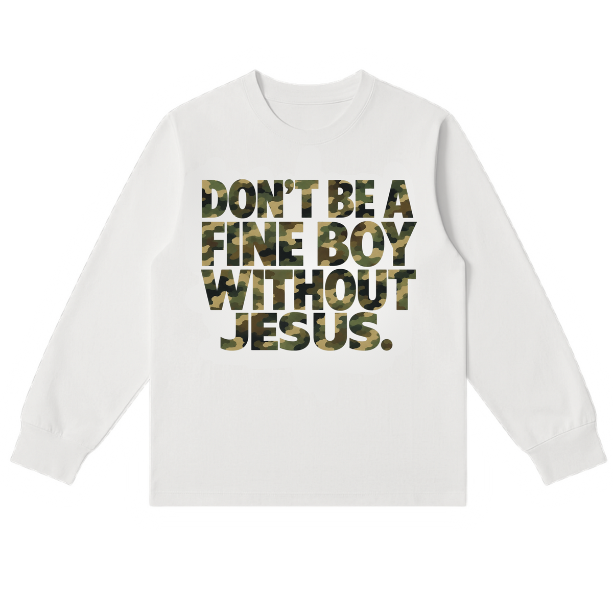 FINE BOY WITH JESUS LS [CAMO]