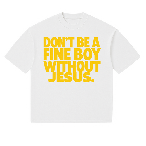 FINE BOY WITH JESUS TEE [WHITE] - DSC TOR