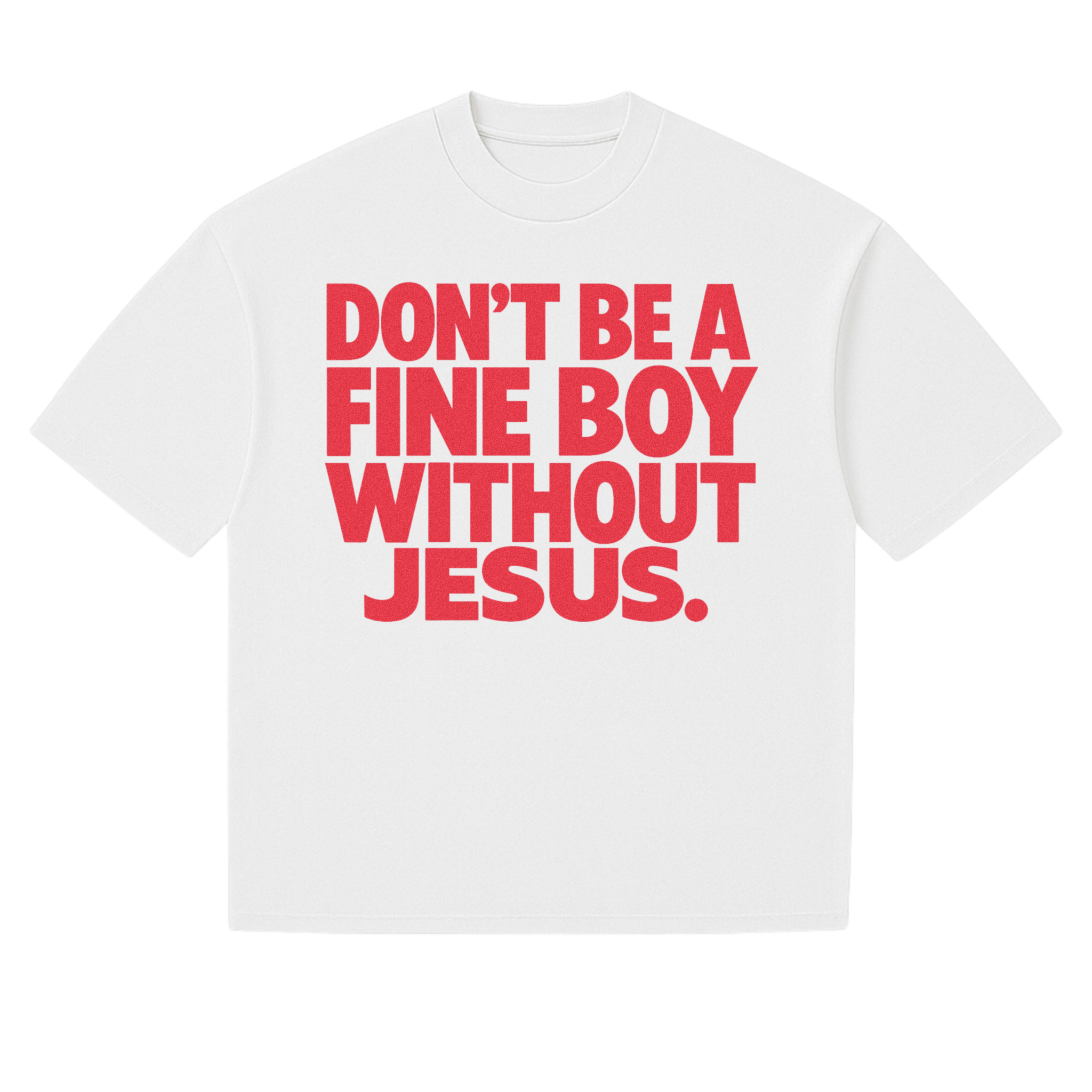 FINE BOY WITH JESUS TEE [WHITE]