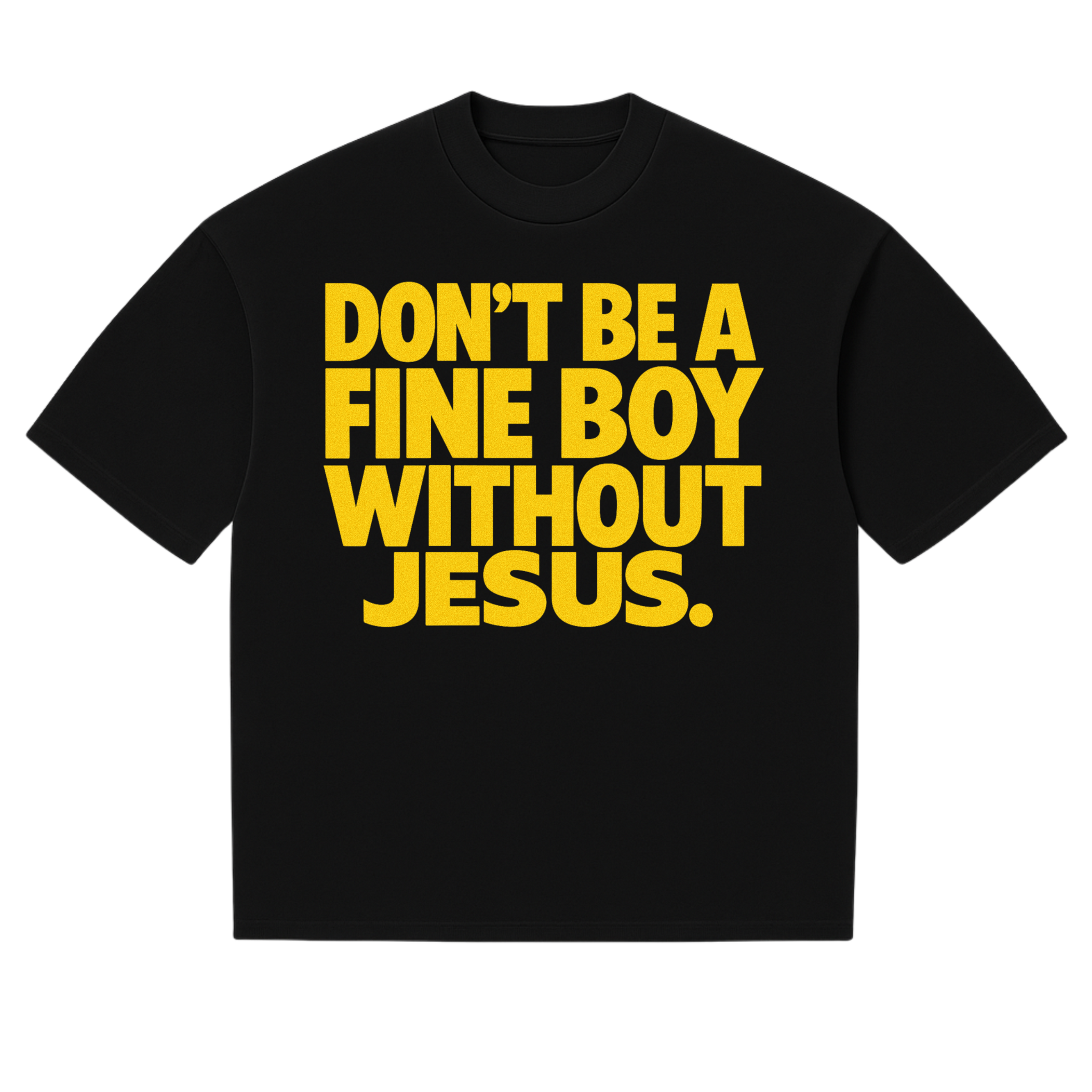 FINE BOY WITH JESUS TEE [BLACK]