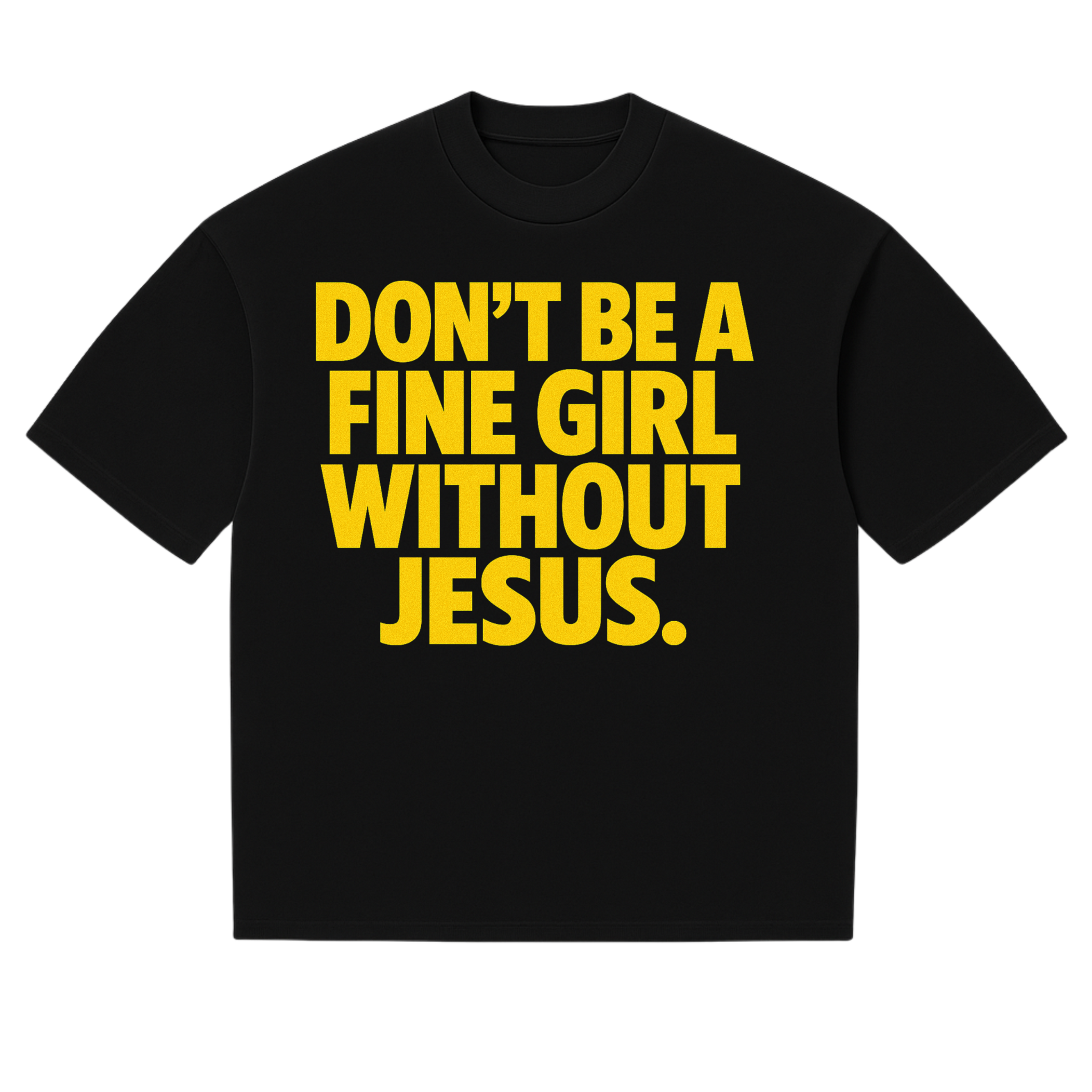 FINE GIRL WITH JESUS TEE [BLACK]