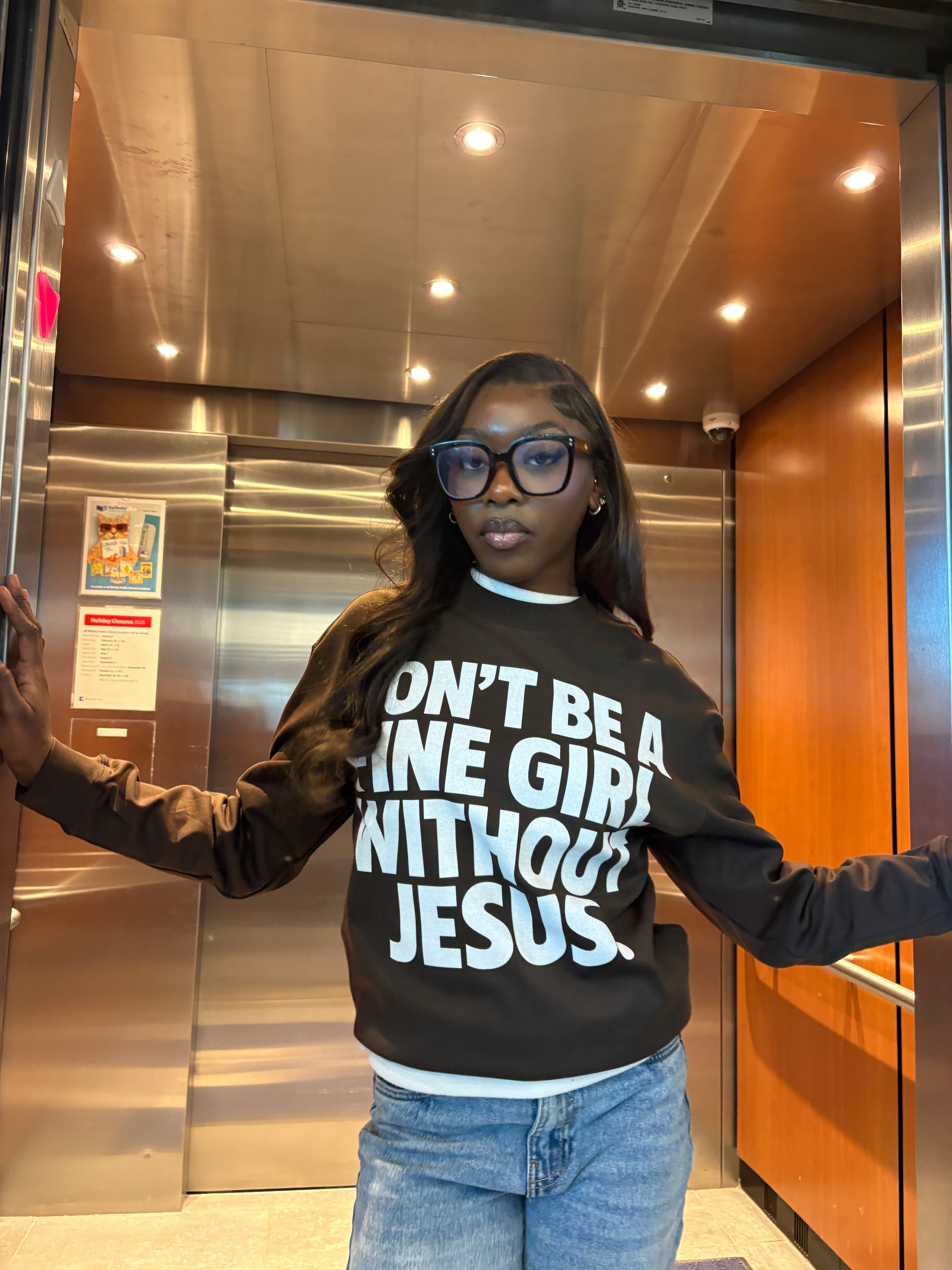 FINE GIRL WITH JESUS LS [BROWN] - DSC TOR