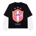 SAINT CREST DOUBLE SLEEVE TEE [PINK] - DSC TOR