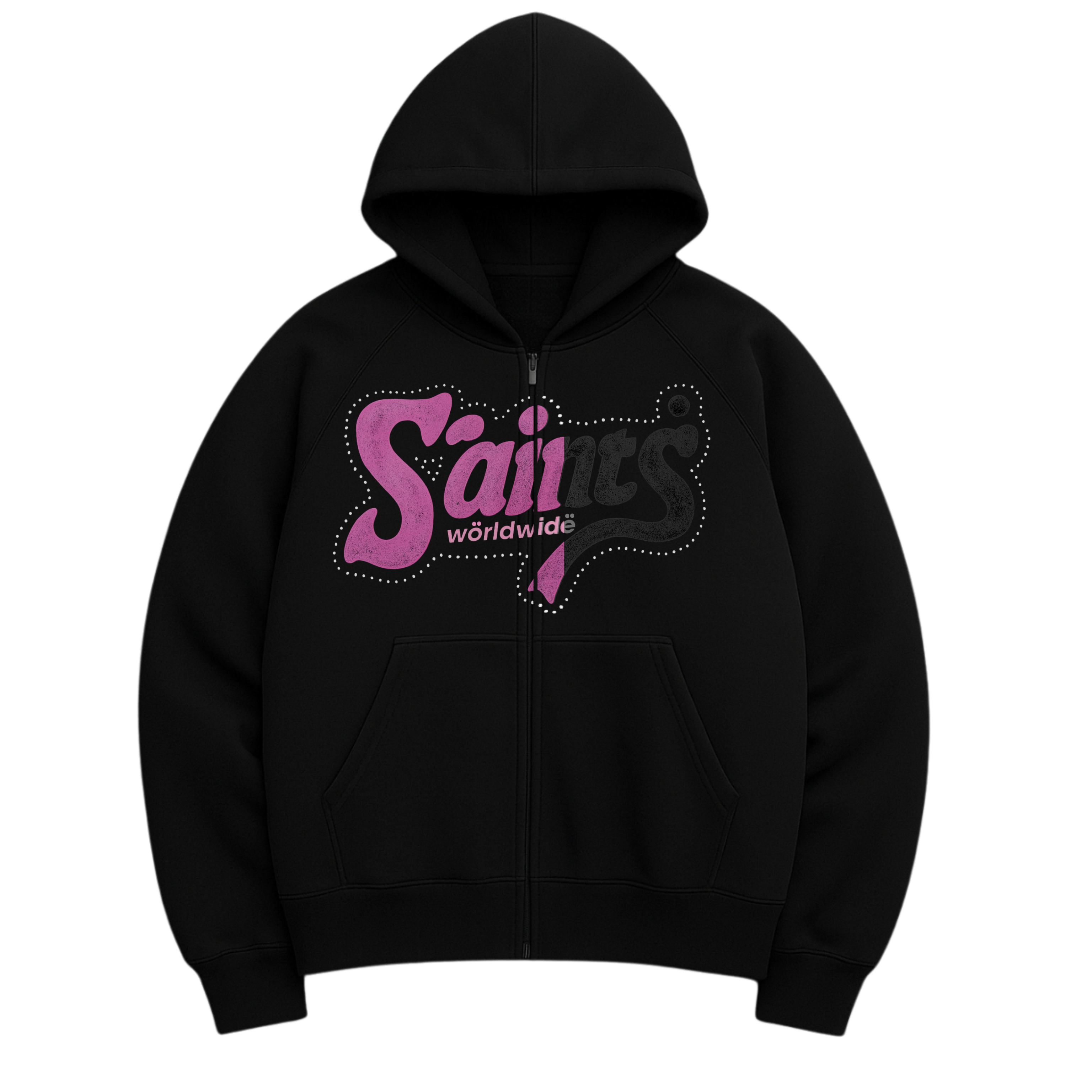 SAINTS WÖRLWIDË ZIP-UP [PINK NOIR]