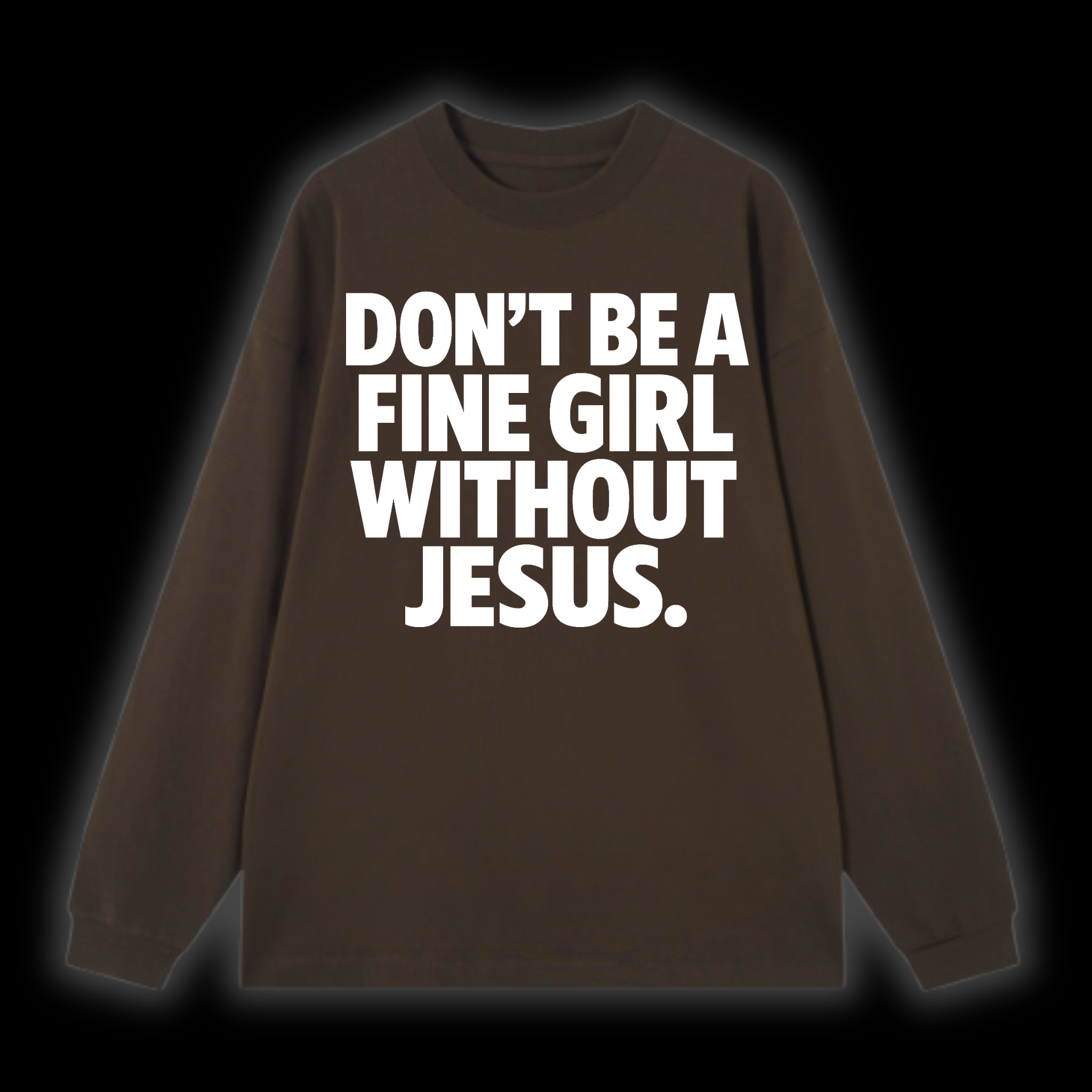 FINE GIRL WITH JESUS LS [BROWN] - DSC TOR