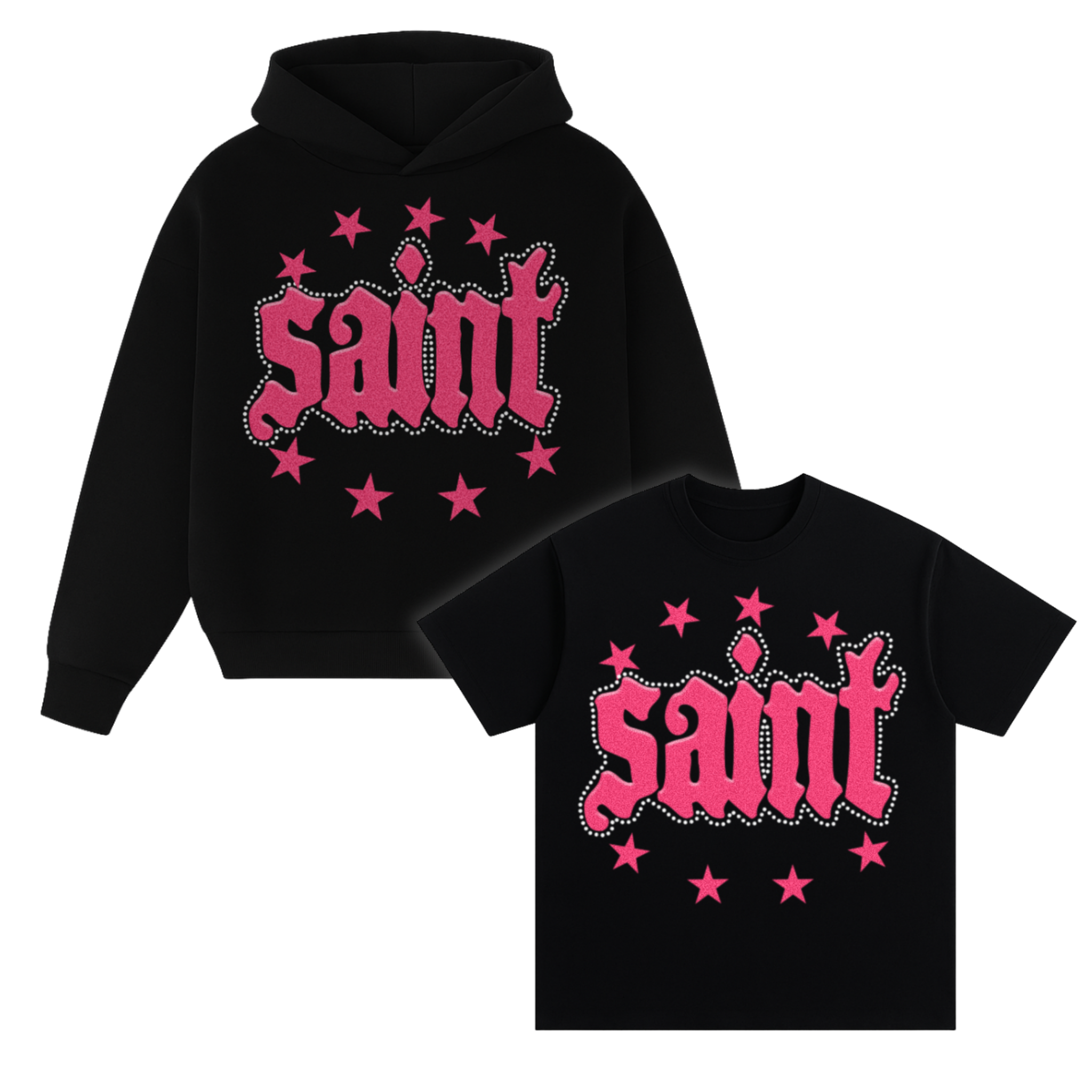 THE SAINTS HOOD & TEE [PINK]