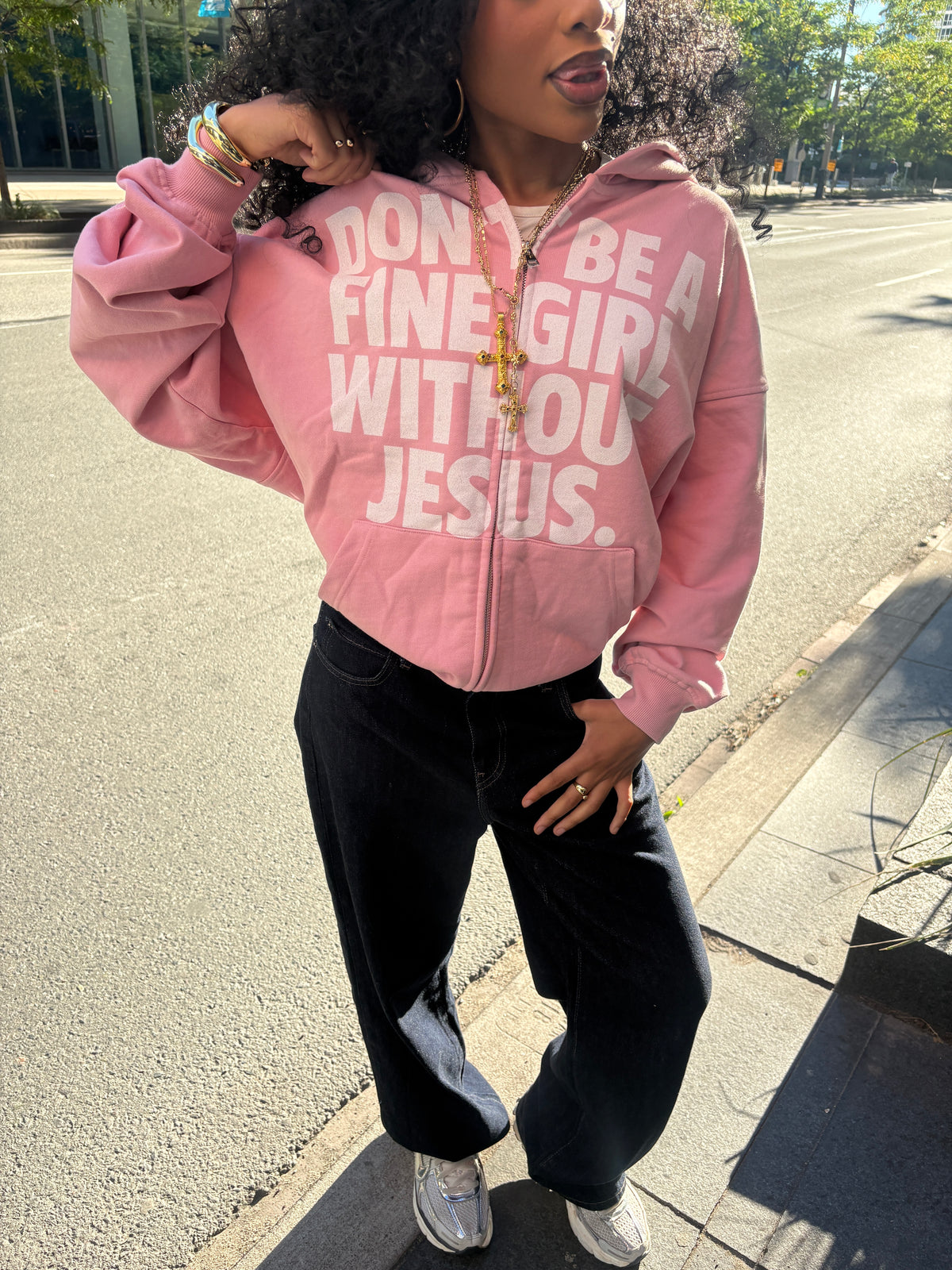 FINE GIRL ZIP UP [PINK]
