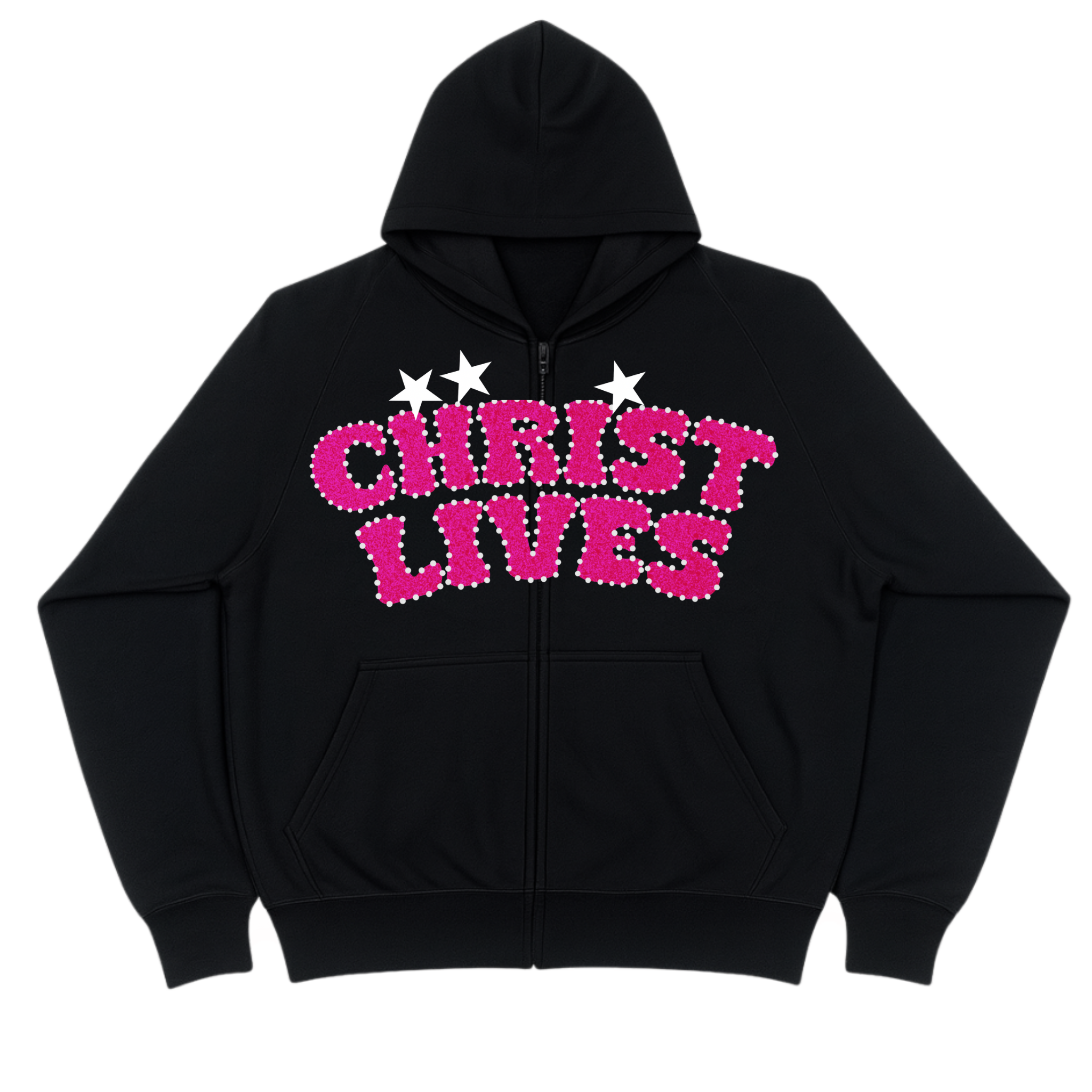CL ZIP UP HOODIE [BLACK/PINK] - DSC TOR