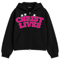 CHRIST LIVES ZIP UP [BLACK/PINK]