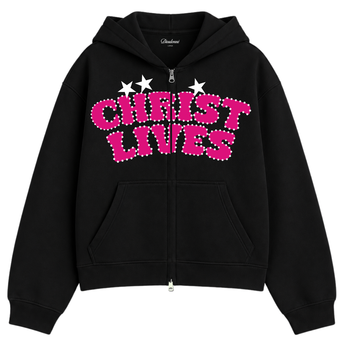 CHRIST LIVES ZIP UP [BLACK/PINK]