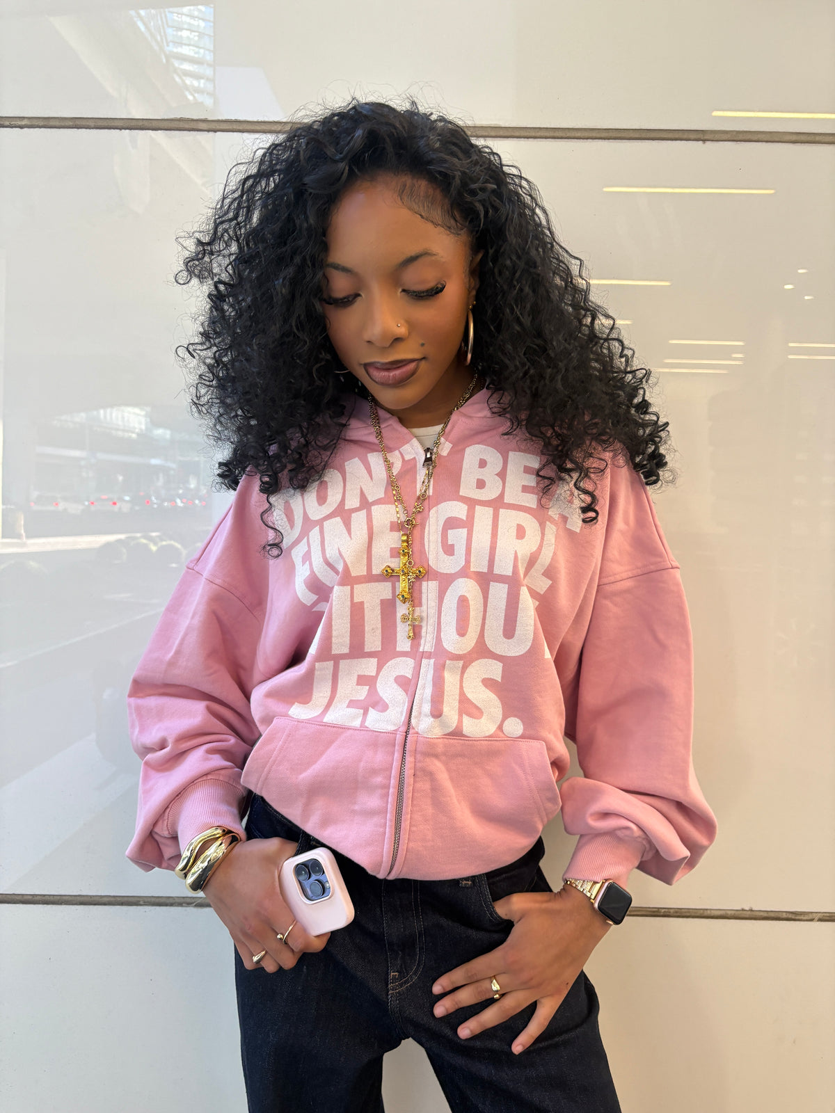 FINE GIRL ZIP UP [PINK]