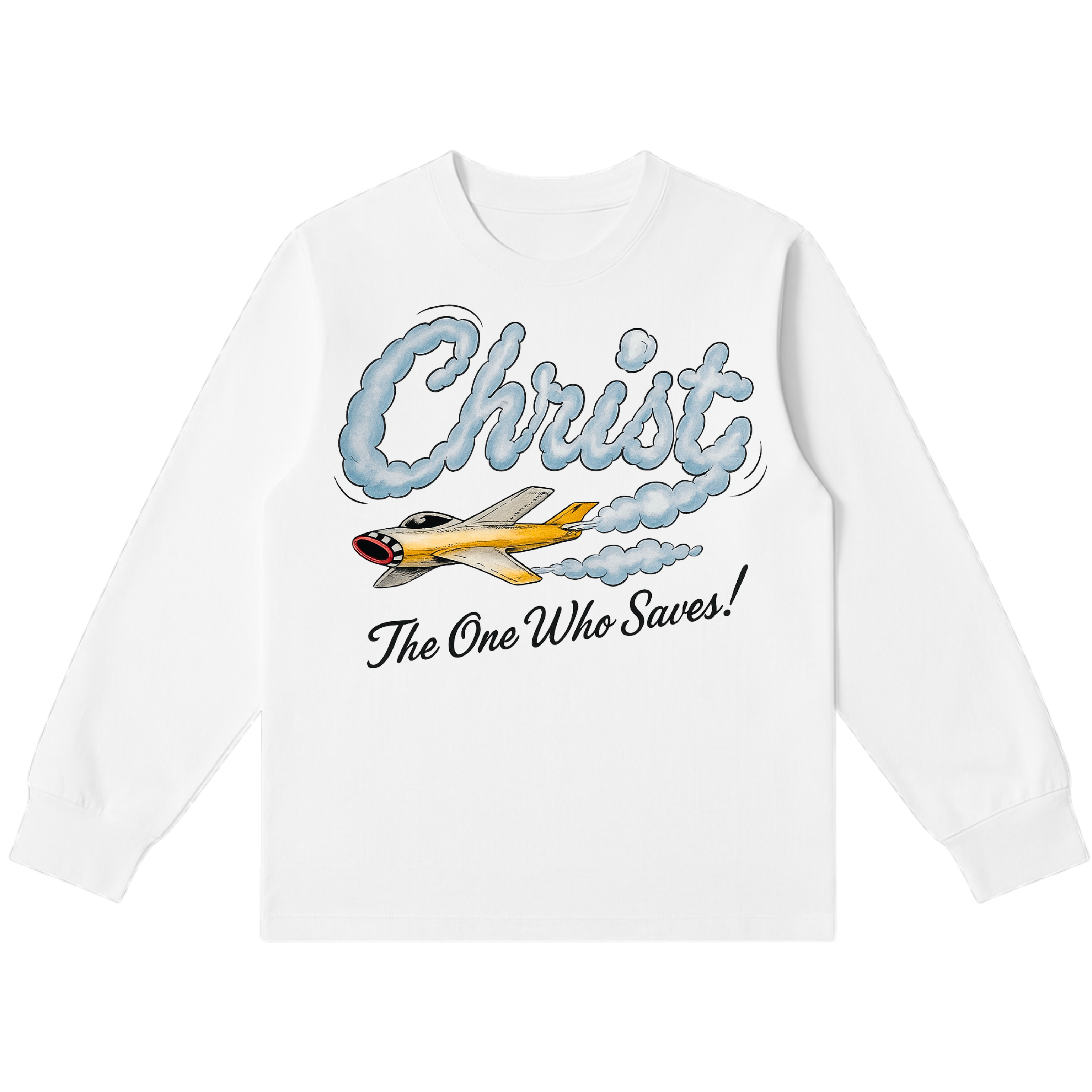 THE ONE WHO SAVES LS TEE [WHITE]