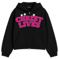 CHRIST LIVES ZIP UP [BLACK/PINK] - DSC TOR
