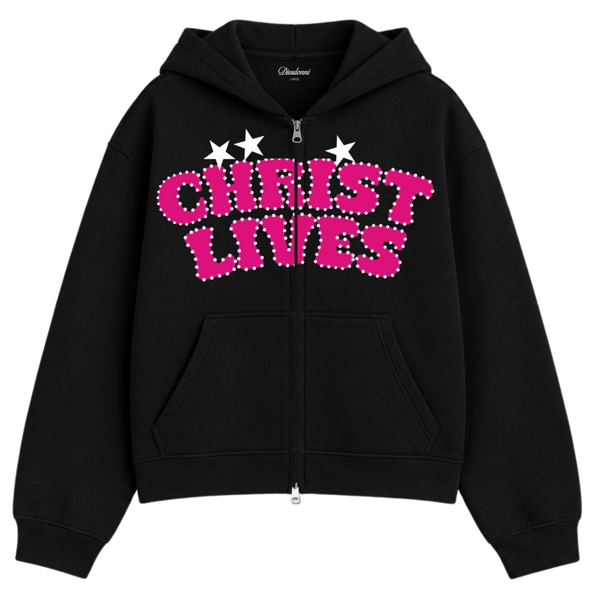 CHRIST LIVES ZIP UP [BLACK/PINK] - DSC TOR