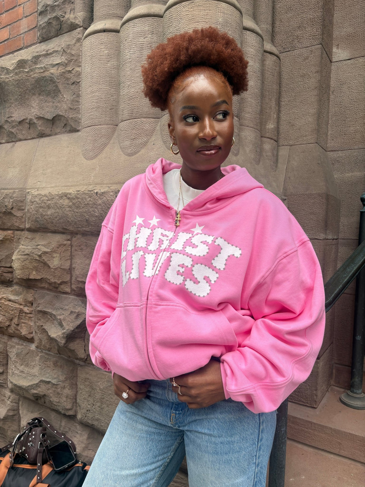 CHRIST LIVES ZIP UP [PINK] - DSC TOR