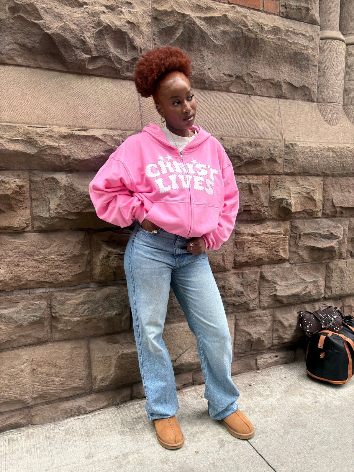 CHRIST LIVES ZIP UP [PINK] - DSC TOR