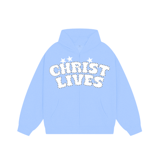 CL ZIP UP HOODIE [BABY BLUE] - DSC TOR